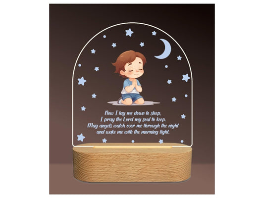 Title LED Night Light – Praying Boy / Praying Girl with Timer