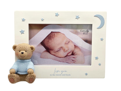 Moon & Back Photo Frame – Pink & Blue