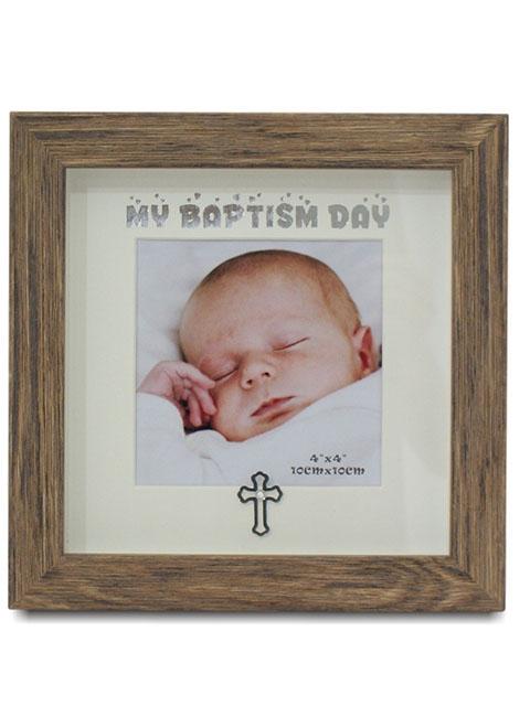 Baptism Timber Look Frame – 4 x 4