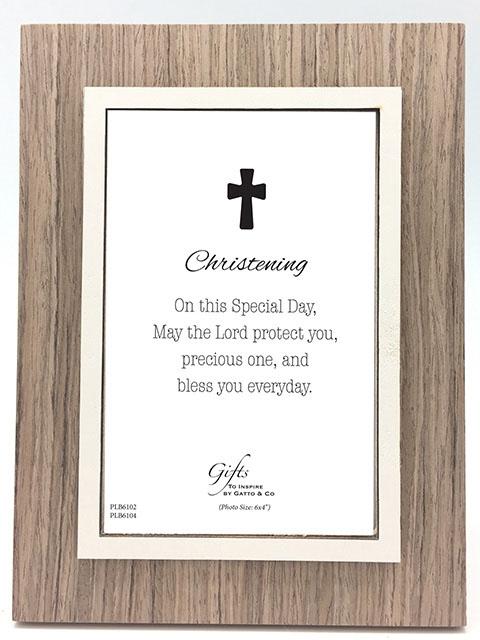 Christening Frame – Brown – 6 x 4