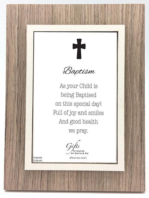 Baptism Frame – Brown – 6 x 4