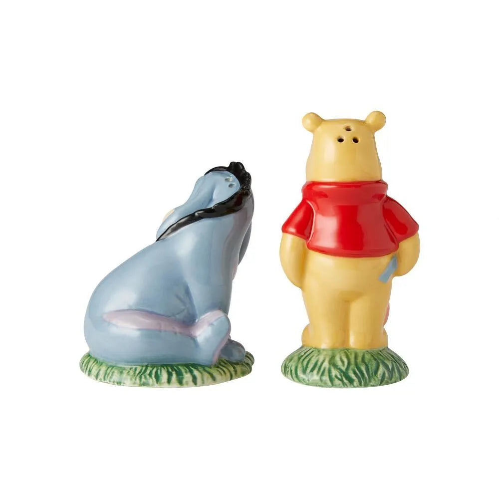 Disney Ceramics Winnie the Pooh & Eeyore Salt & Pepper Shaker Set – 9cm Collectible Kitchenware