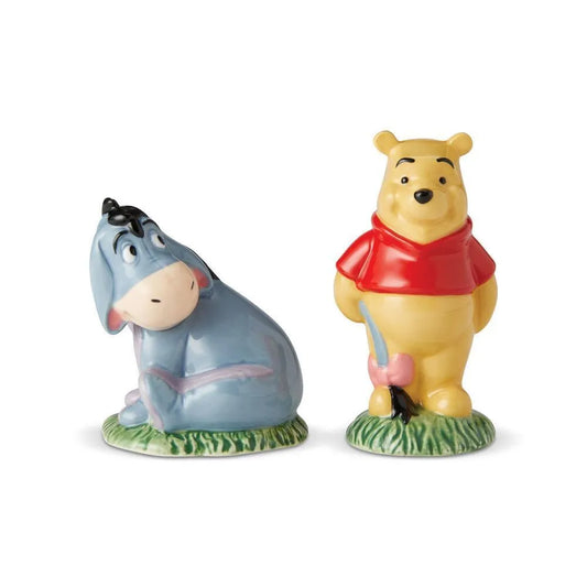 Disney Ceramics Winnie the Pooh & Eeyore Salt & Pepper Shaker Set – 9cm Collectible Kitchenware