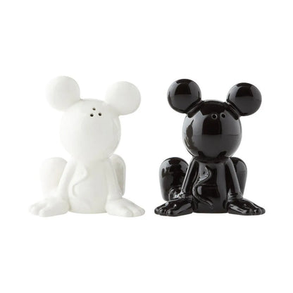 Disney Black & White Mickey Mouse Salt & Pepper Shaker Set – Ceramic Collectible Kitchenware