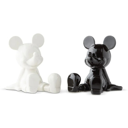 Disney Black & White Mickey Mouse Salt & Pepper Shaker Set – Ceramic Collectible Kitchenware
