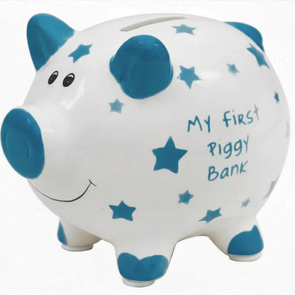 My First Piggy Bank – Pink & Blue Ceramic Savings Bank