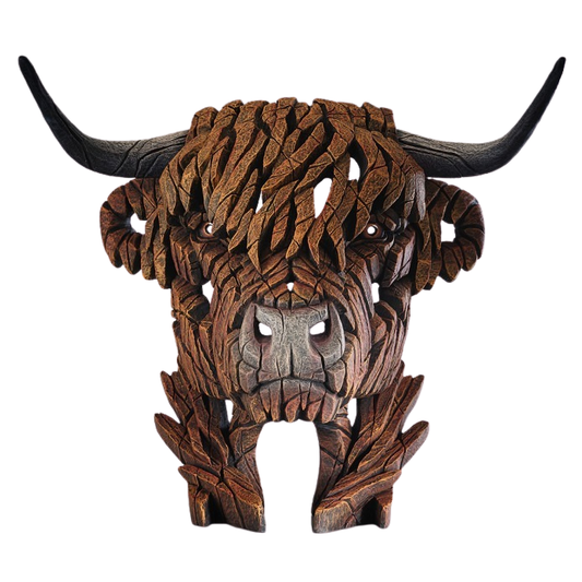 EDGE SCULPTURE HIGHLAND COW BUST – MATT BUCKLEY