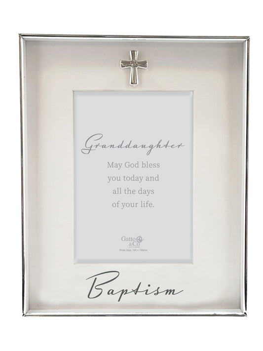 Baptism Frame with Motif – Granddaughter – 6 x 4
