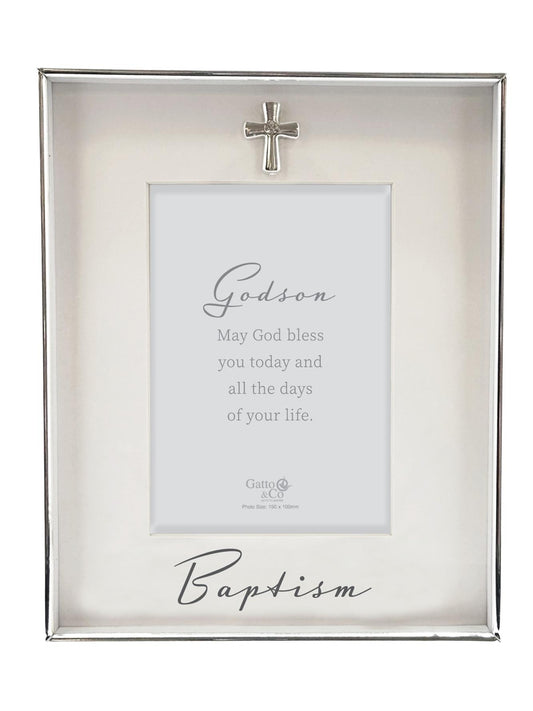 Baptism Frame with Motif – Godson – 6 x 4