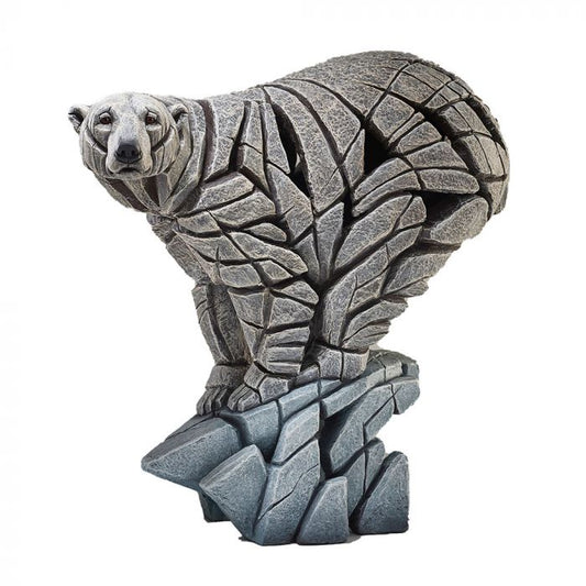 Edge Sculpture Polar Bear Figure – Large Hand-Painted Resin Collectible