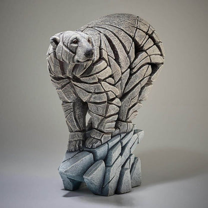 Edge Sculpture Polar Bear Figure – Large Hand-Painted Resin Collectible