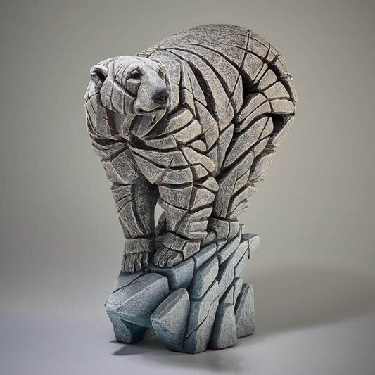 Edge Sculpture Polar Bear Figure – Large Hand-Painted Resin Collectible