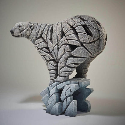 Edge Sculpture Polar Bear Figure – Large Hand-Painted Resin Collectible
