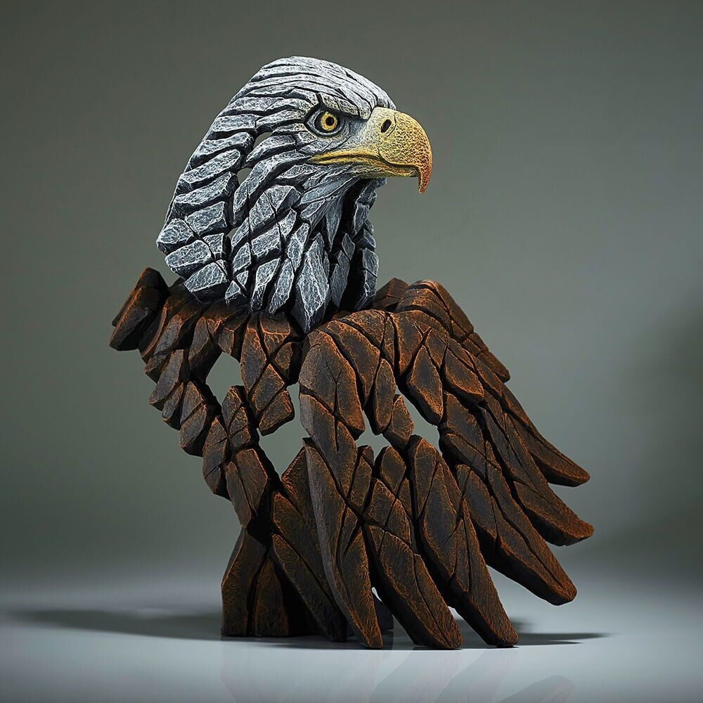Edge Sculpture Bald Eagle Bust – Large Hand-Painted Resin Figurine