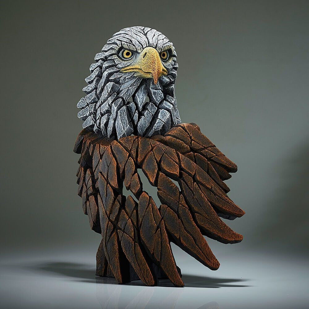 Edge Sculpture Bald Eagle Bust – Large Hand-Painted Resin Figurine