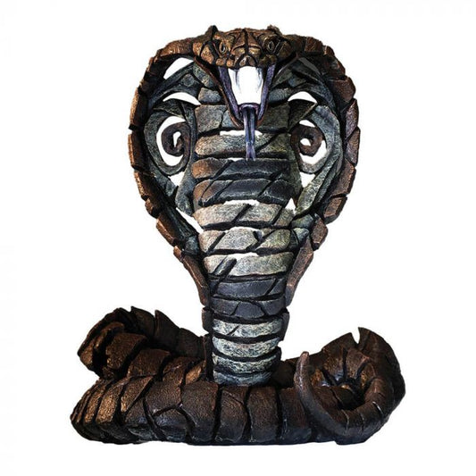 Edge Sculpture Cobra Figure – Large Hand-Painted Resin Snake Statue