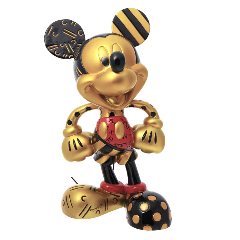 Romero Britto Disney Britto Metallic Gold & Black Mickey Mouse Limited Edition Figurine