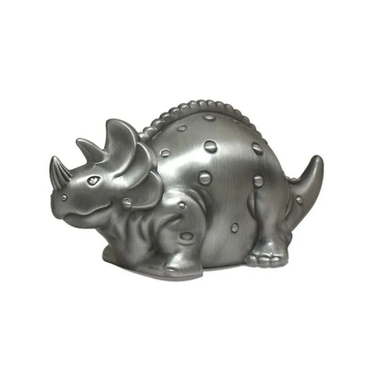 Dinosaur Pewter Money Bank